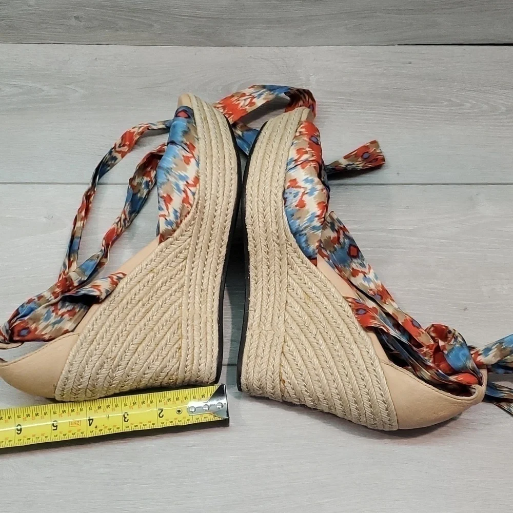 Ugg Australia Lucianna Espadrille Wedge Sandals Lace up Gladiator shoes sz 10